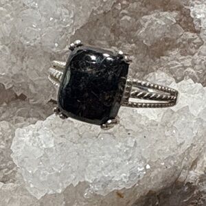 Sterling Silver Shungite Ring